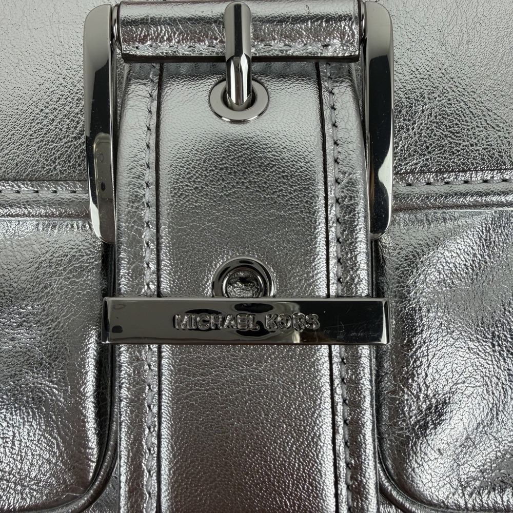 NWT Michael Kors Colby Medium Metallic Leather Shoulder Bag - Picture 2 of 13